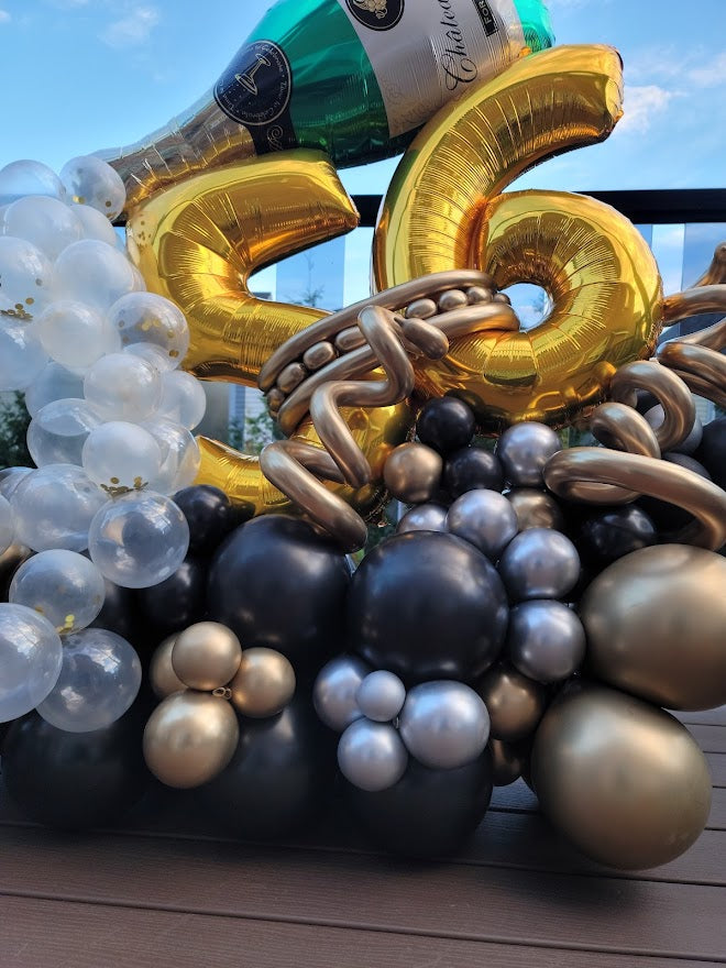 Champagne Balloon Bouquet (Birthday)