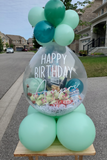 Birthday Balloon Gift (with faux flowers inside)
