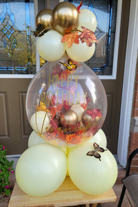 Birthday Balloon Gift (with faux flowers & butterflies)