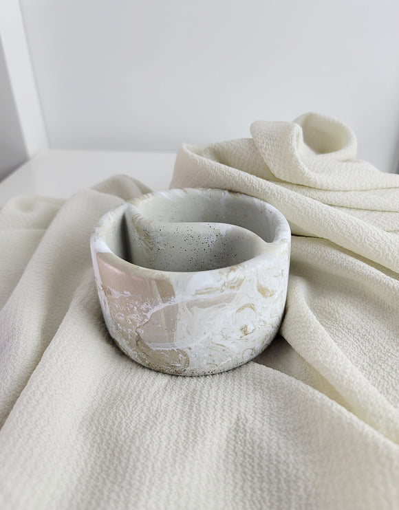 5 sealed Concrete Vessels | neutral abstract | YinYang 7oz